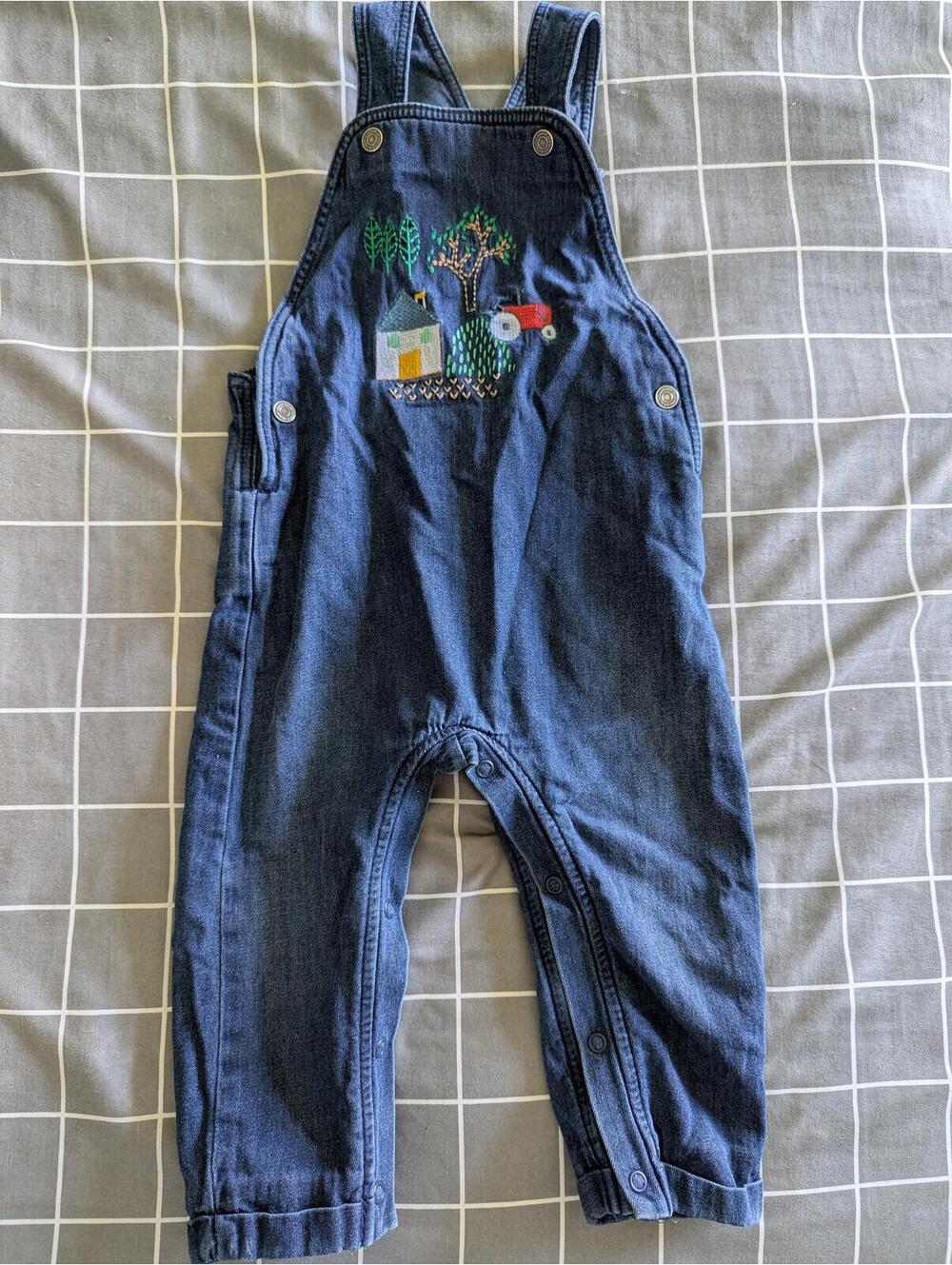 M&S jersey lined farm tractor dungarees overalls